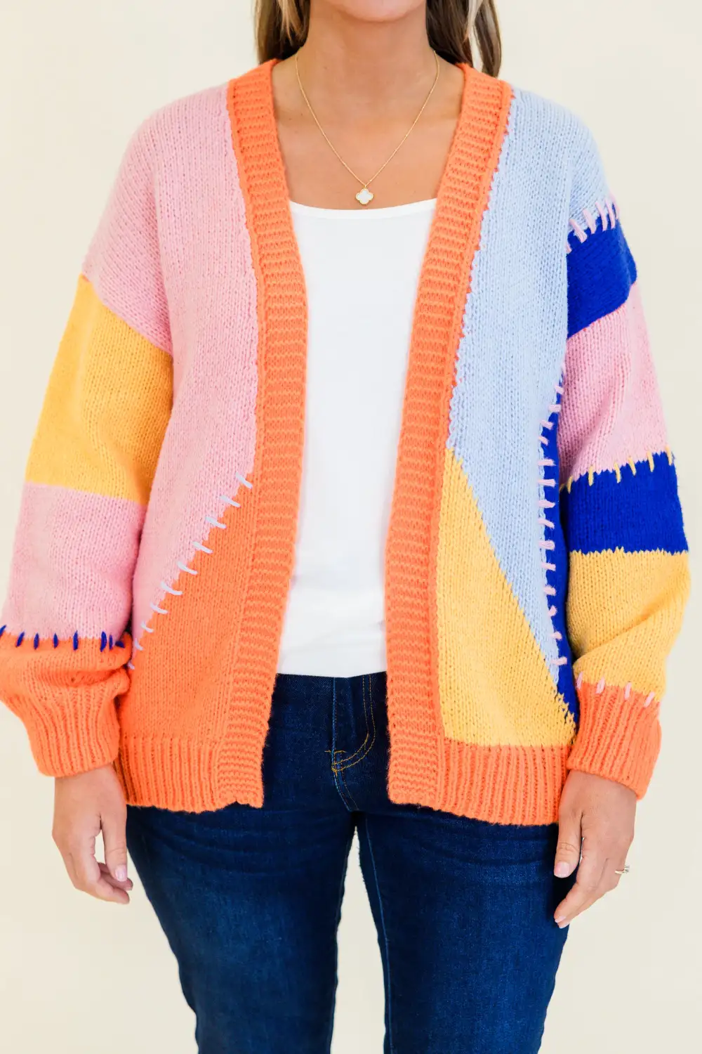 Count Your Promises Cardigan, Orange