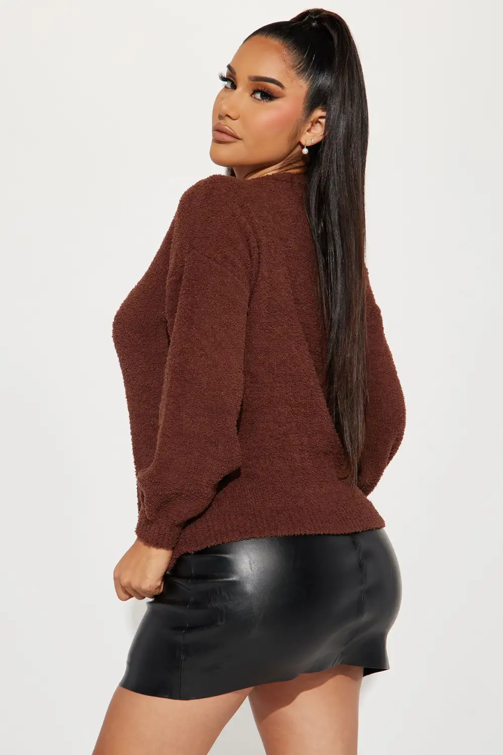 Cozy Intention Sweater - Chocolate