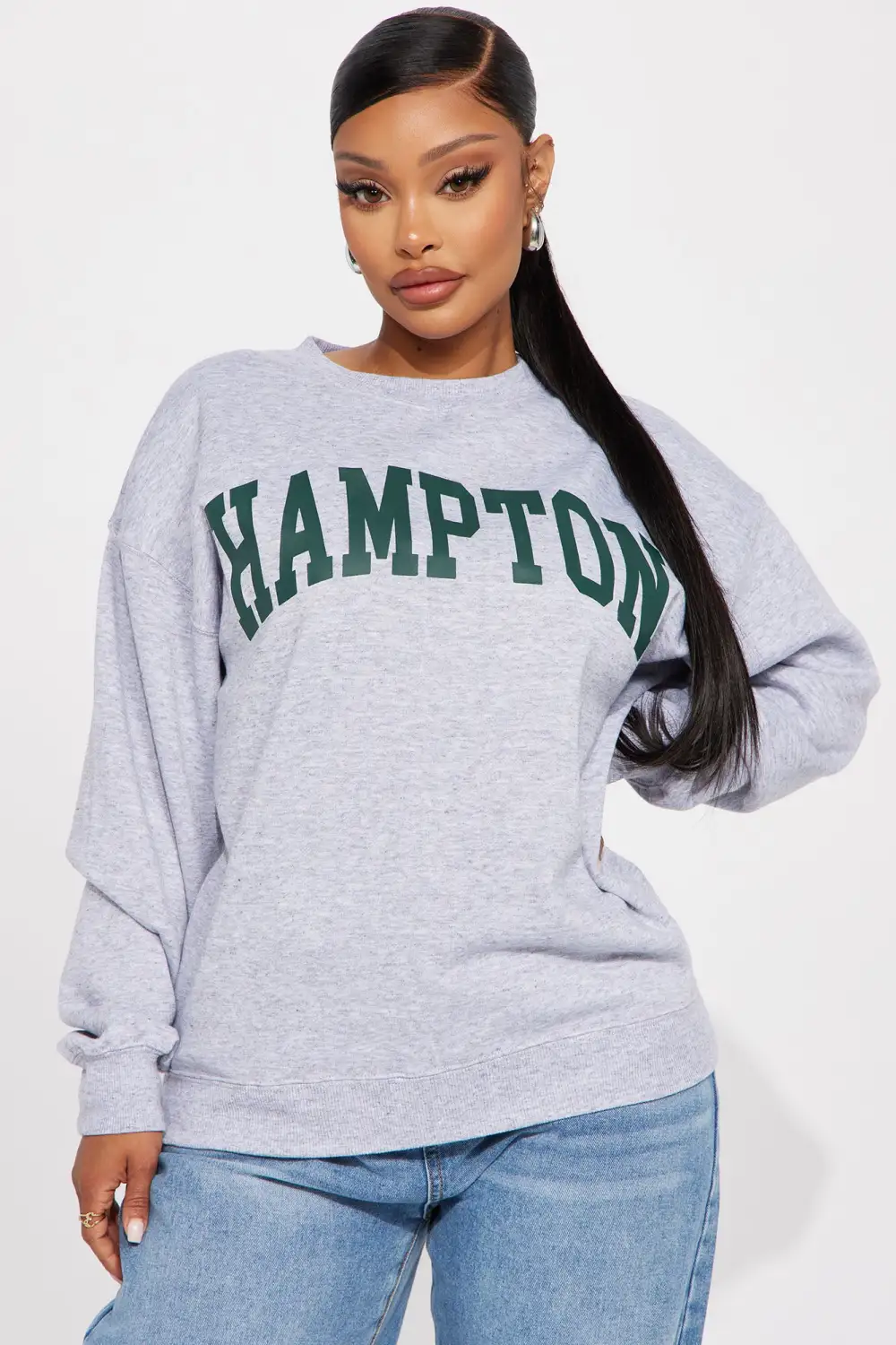 Hampton Vintage Crew Neck Sweatshirt - Heather Grey