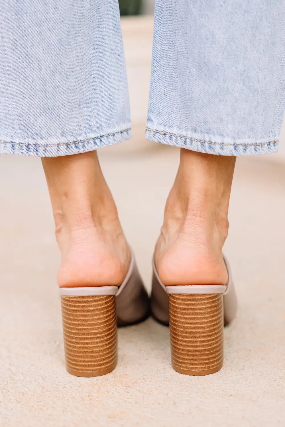 Give It Your All Taupe Brown Mule Booties
