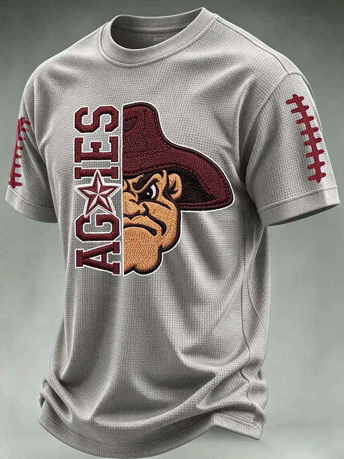 Men'S Football Fan Waffle T-Shirt