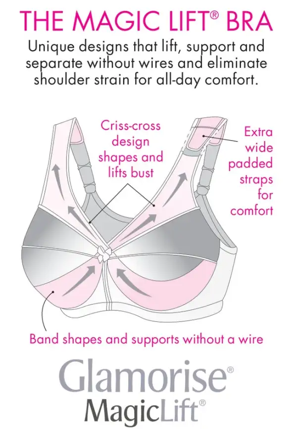 Glamorise® Magic Lift® Front-Close Support Wireless Bra 1200