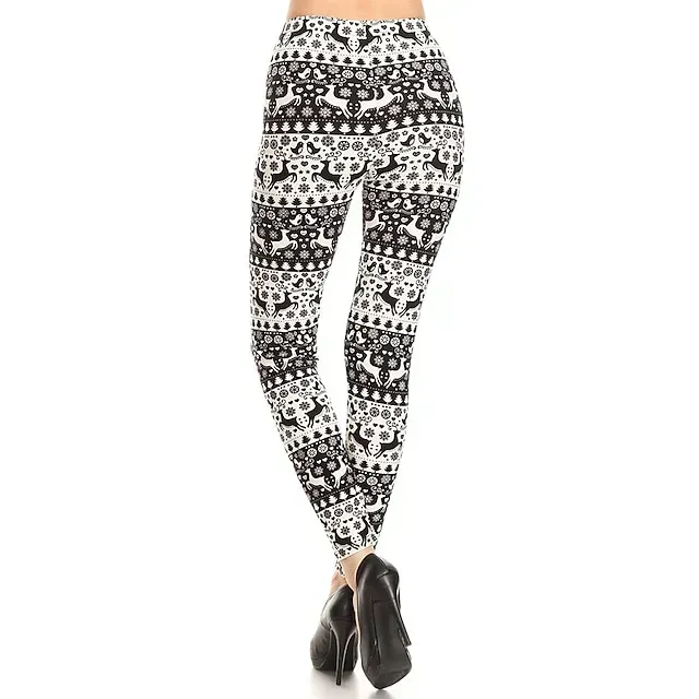 Santa Claus Leggings Jogger Pants Women's Christmas Christmas Christmas Eve Adults' Christmas New Year Eve Polyester Lycra Spandex Pants