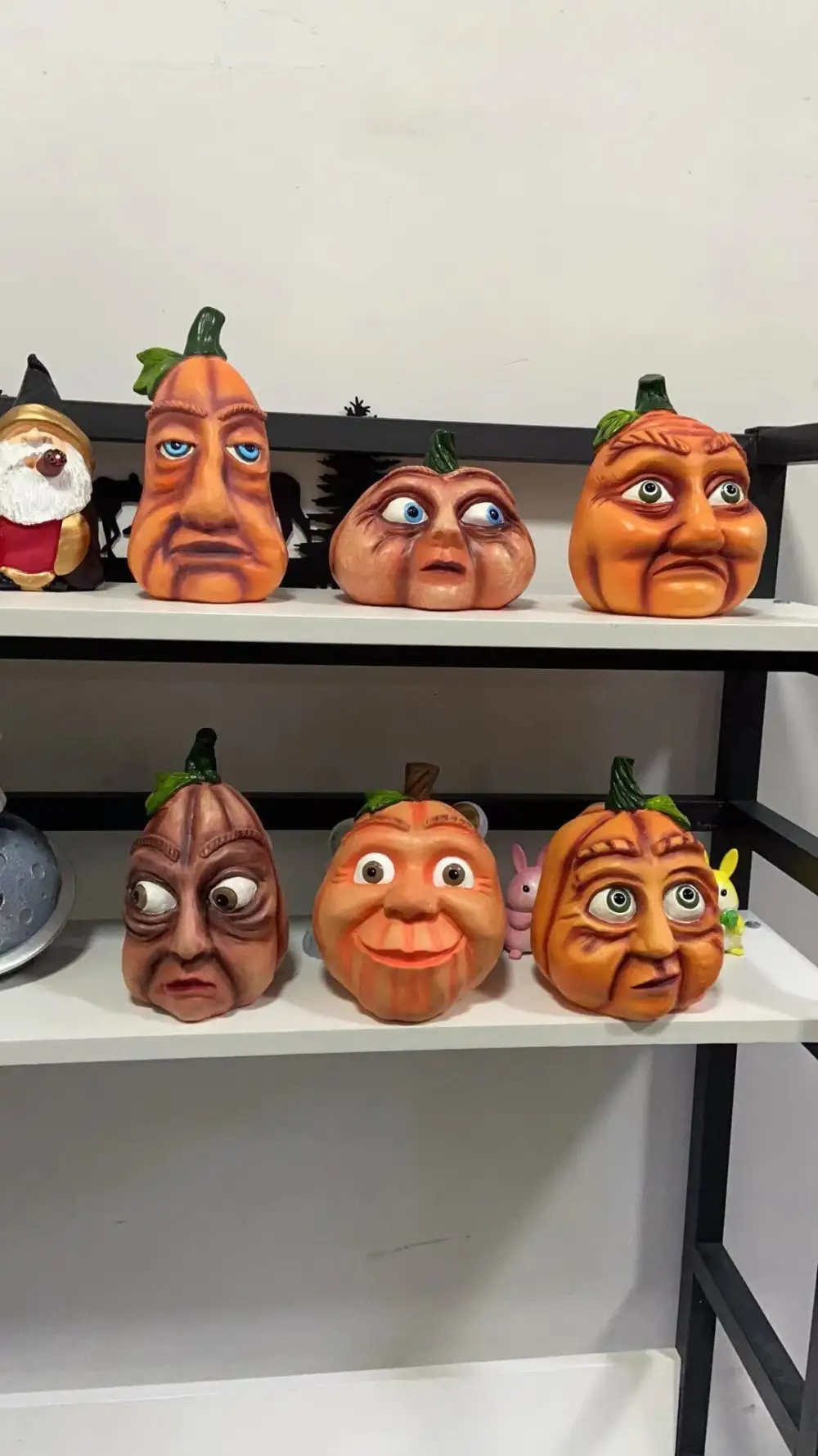 Halloween Pumpkin Outdoor Garden Decoration Ghost Party Pumpkin Six Weird Resin Crafts Ornaments