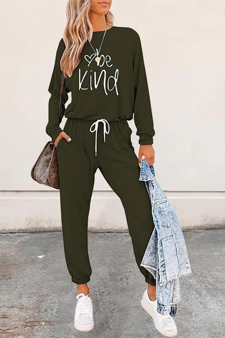 Black Crew Neck Long Sleeve Oversized Tracksuit