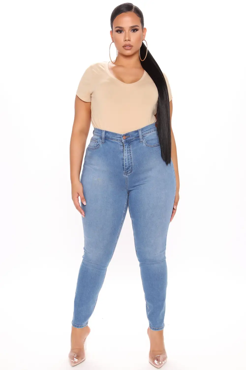 Lily V Neck Top - Mocha