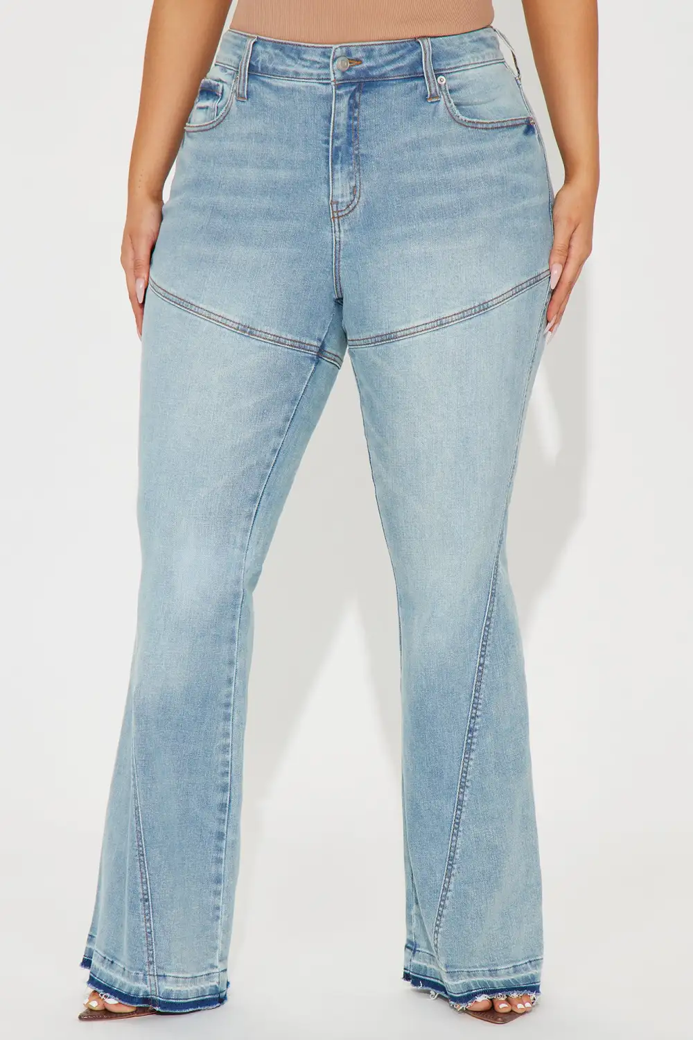 Marguerite Stretch Flare Jeans - Light Wash