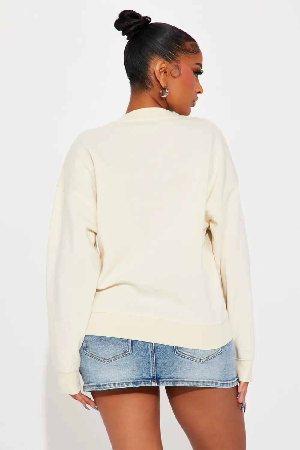 Ain't No Saint Crew Neck Sweatshirt - Sand