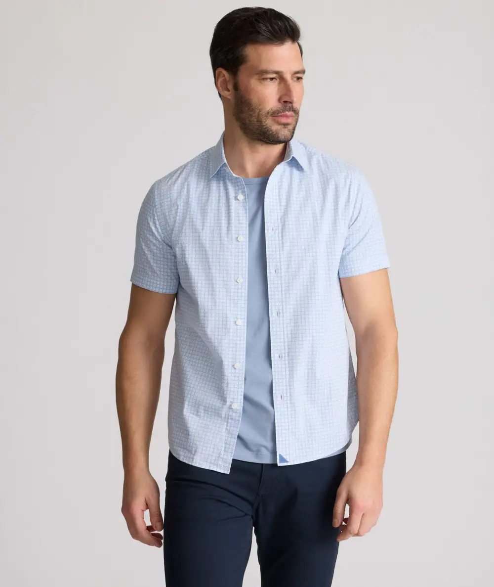 Stretch Cotton Short-Sleeve Dunbar Shirt