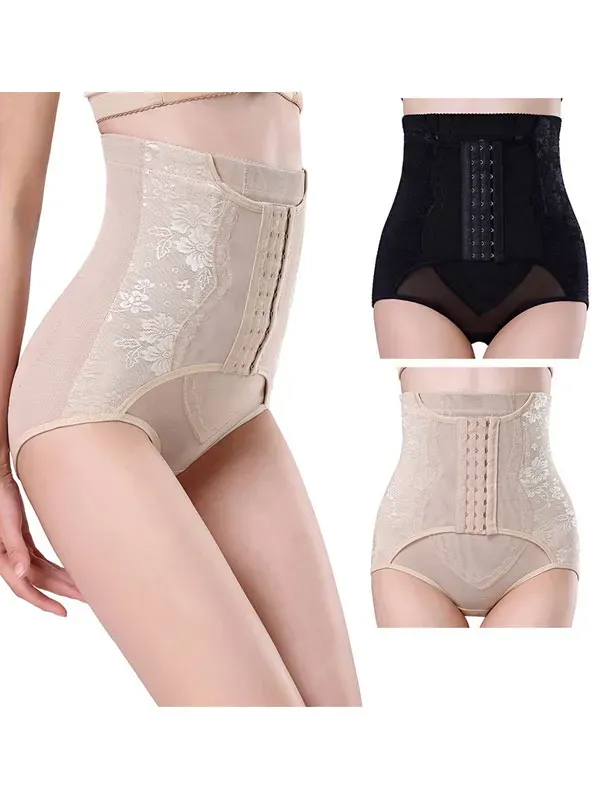 Tummy tuck panties high waist mesh anti-roll buttocks corset