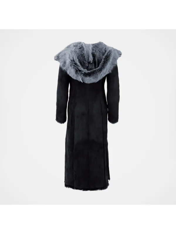 Premium toskana sheepskin hooded jacket