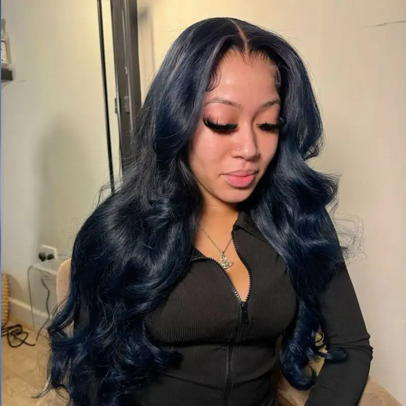 Sale | Glueless Midnight Blue 7x6/13x6 FULL Lace Frontal Wig 16