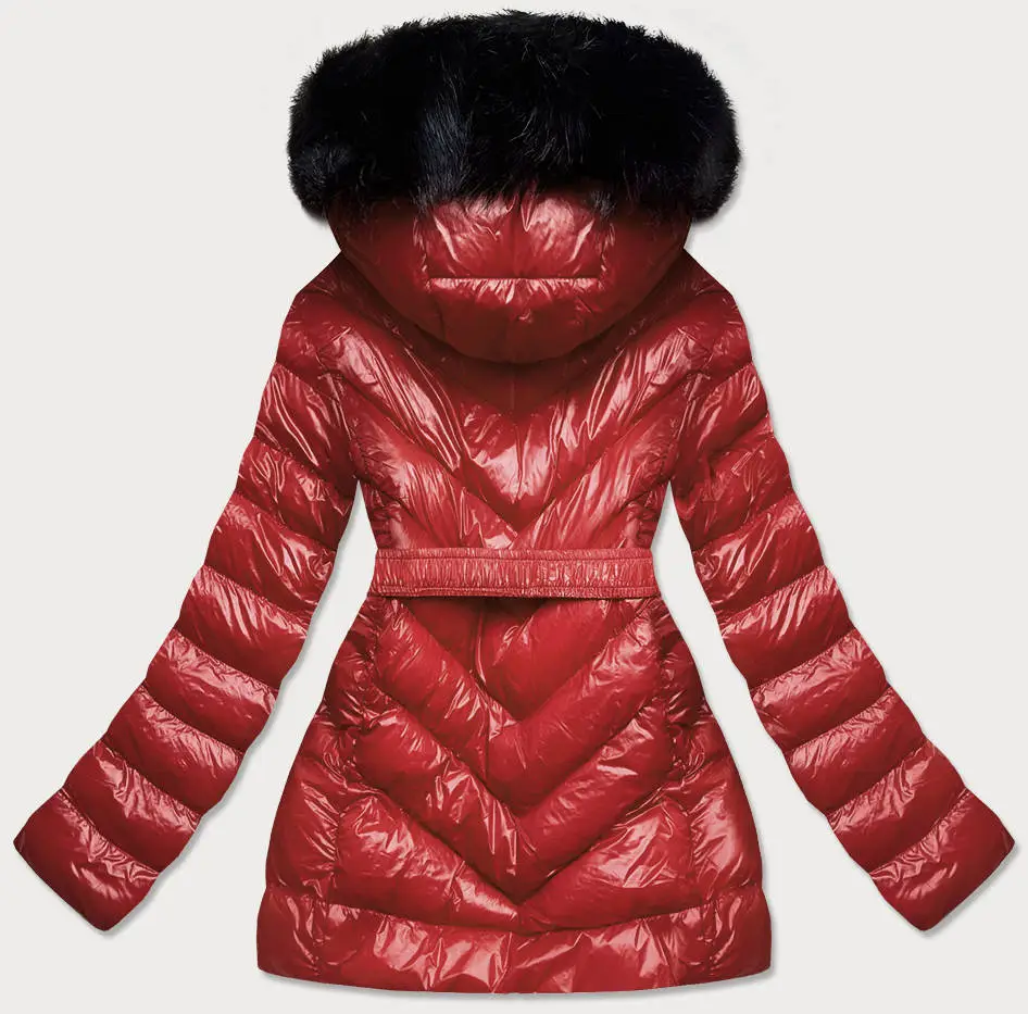 Maroon winter jacket with bearings