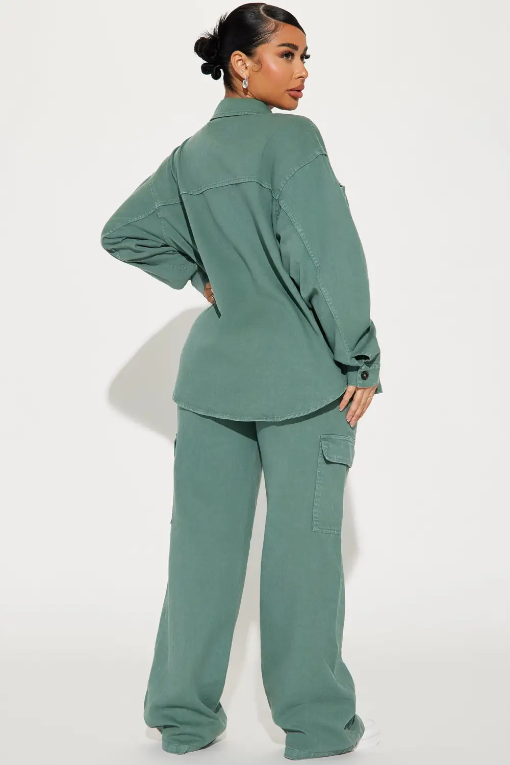 Hot Demand Denim Set - Green