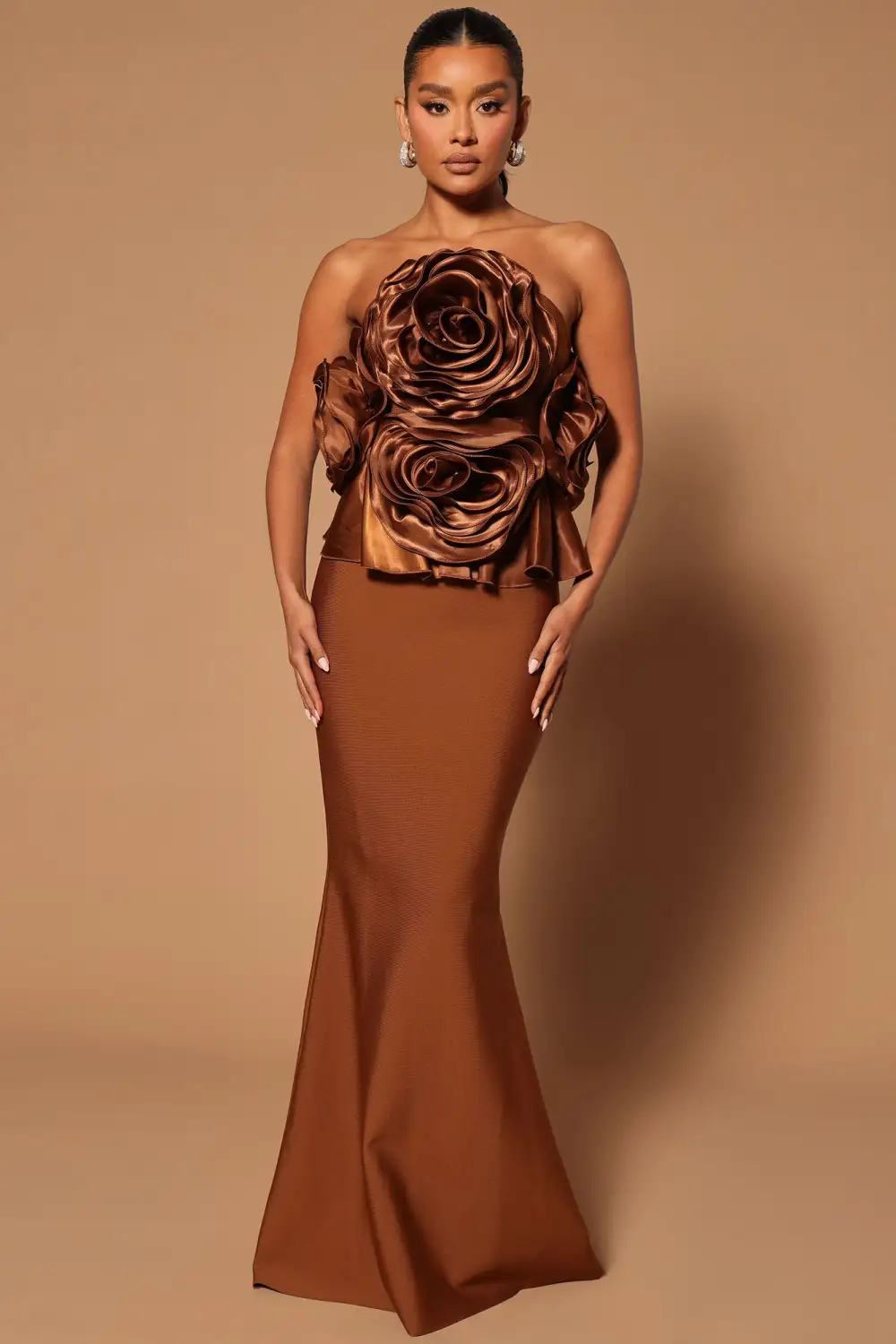Reese Rose Maxi Dress - Mocha