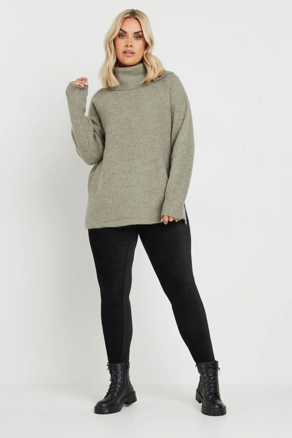 YOURS Curve Chocolate Brown Cord Stretch Leggings