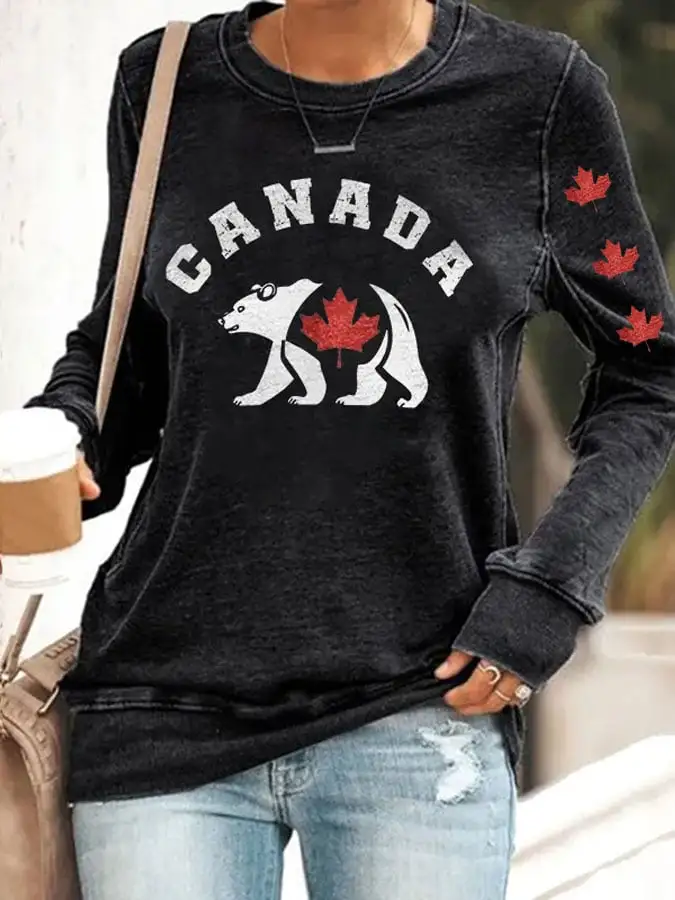 Women's Canada Travel Printed Sweatshirt
