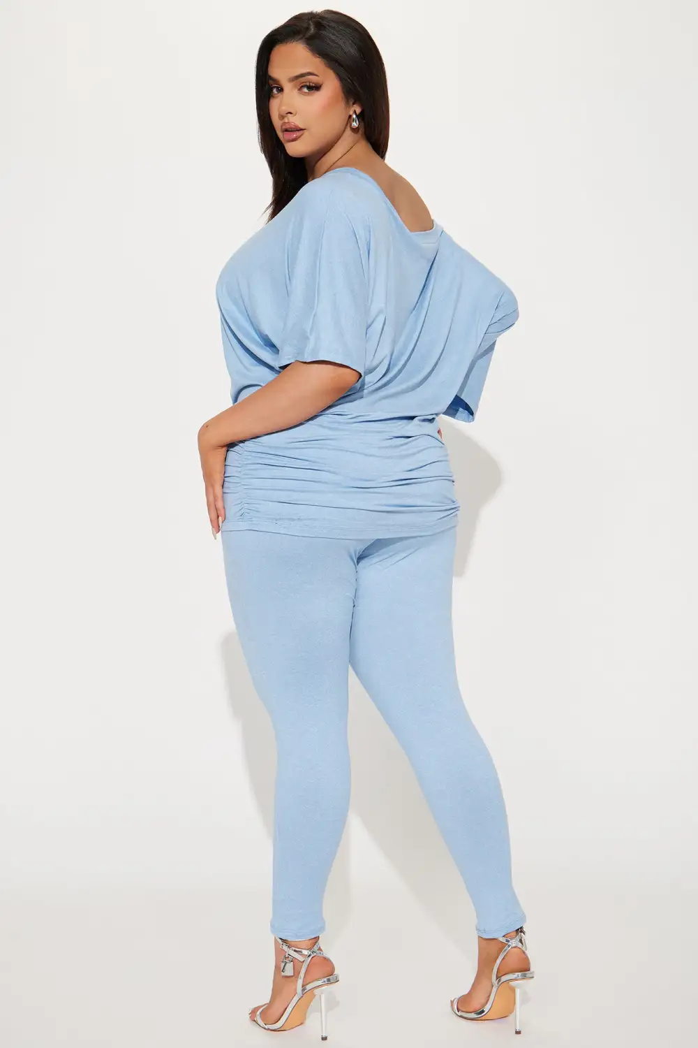 Camila Short Sleeve Legging Set - Blue
