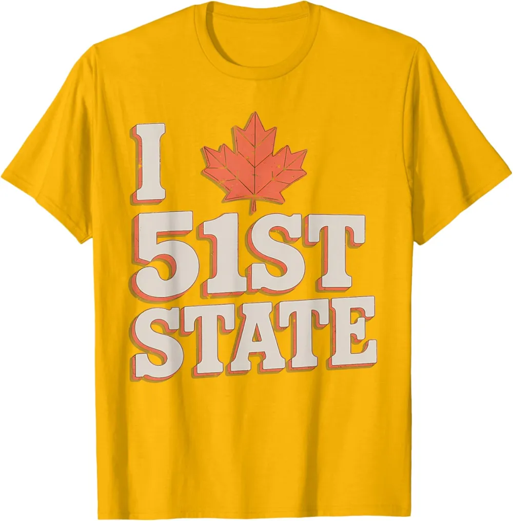 I Love 51St State Funny Red Heart Canada 51st State USA T-Shirt