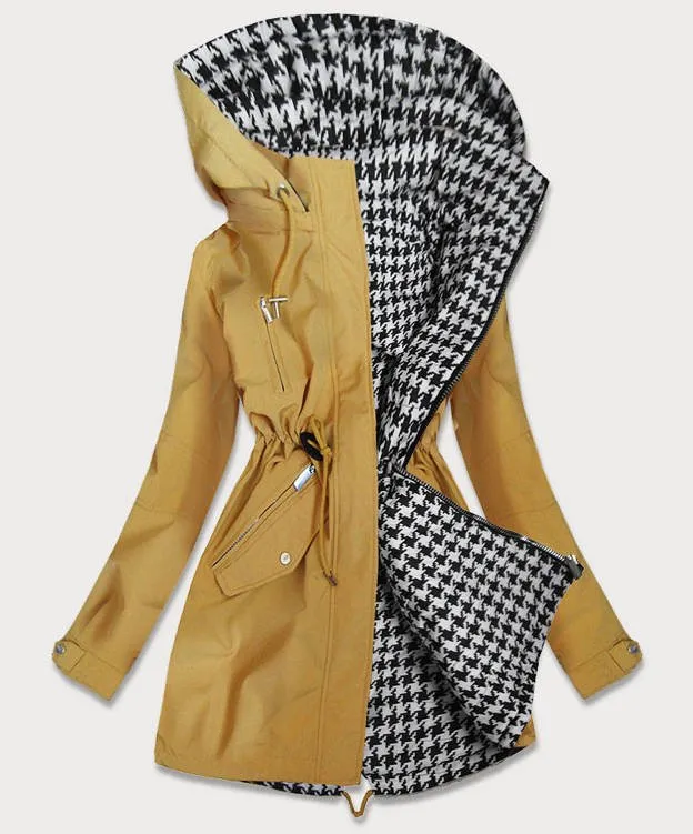 Reversible jacket with a hood