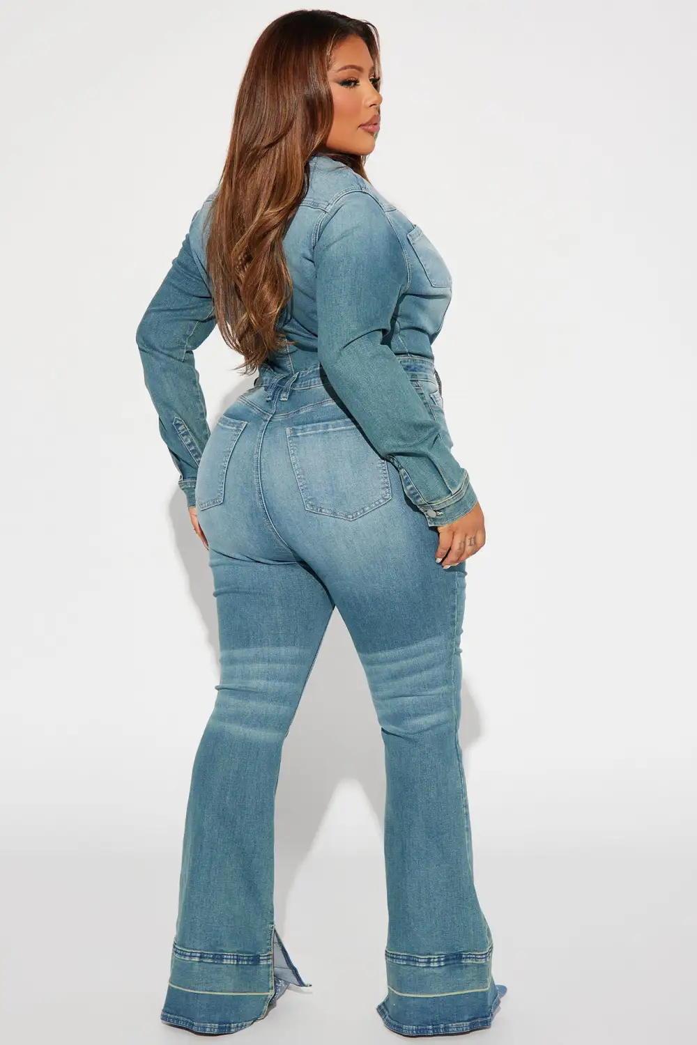 Playing Games Denim Jumpsuit - Denim