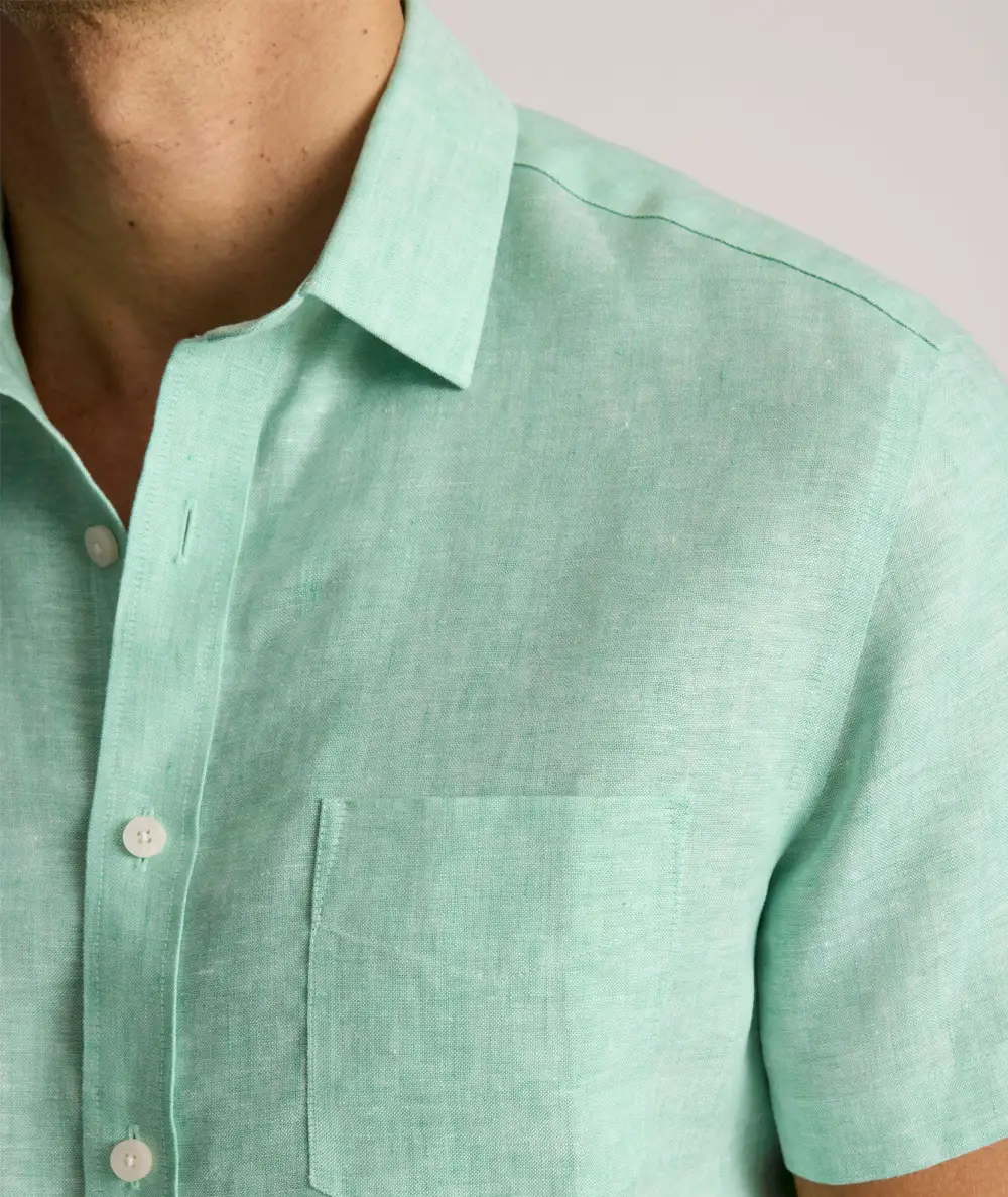 Wrinkle-Resistant Linen Short-Sleeve Cameron Shirt