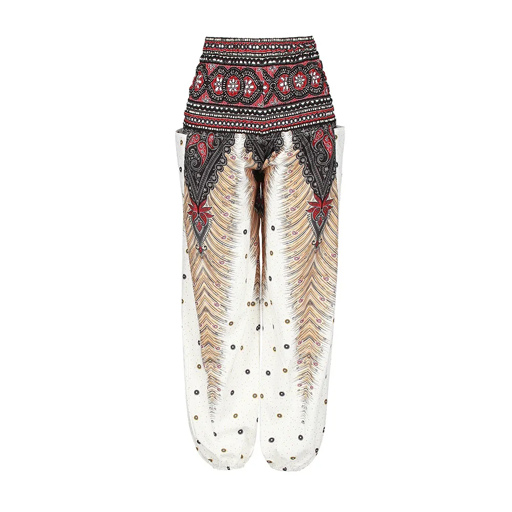 Bohemian Casual Loose Vintage Patterns Yoga Pants