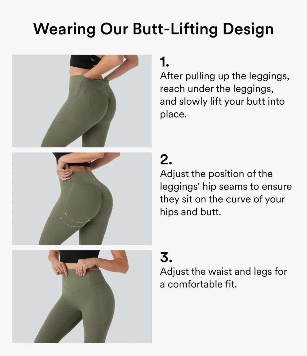 Cinched Butt-Lifting Tummy Control Yoga Leggings