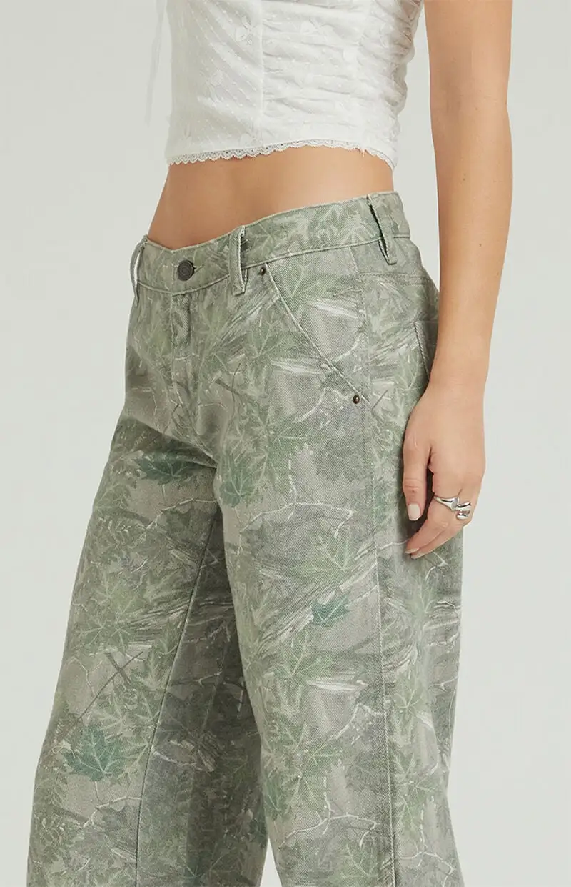 PacSun Tree Camo Low Rise Baggy Pants
