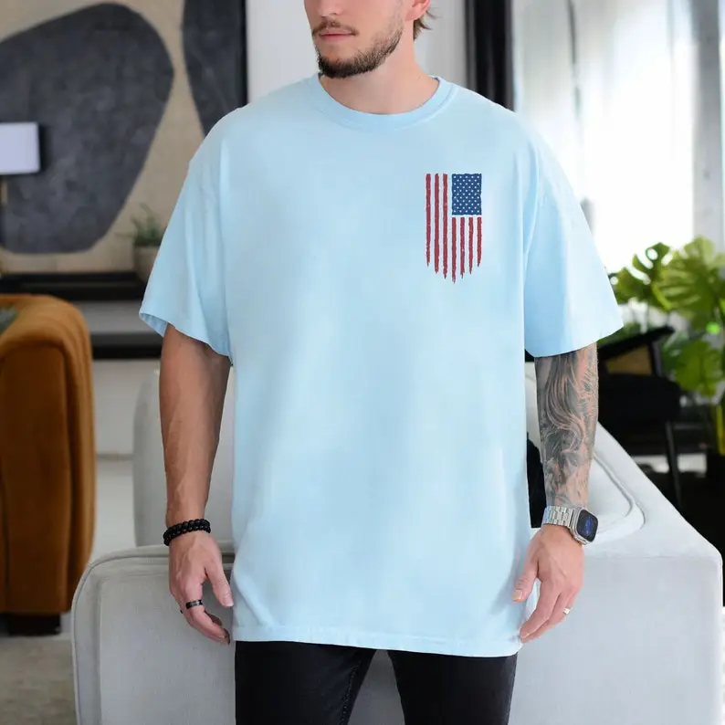 Men's American Flag Comfort Colors Shirt, USA Shirt, Flag Tee, 4th of July, Fourth of July Shirt, Men's American Flag Shirt, Patriotic Shirt