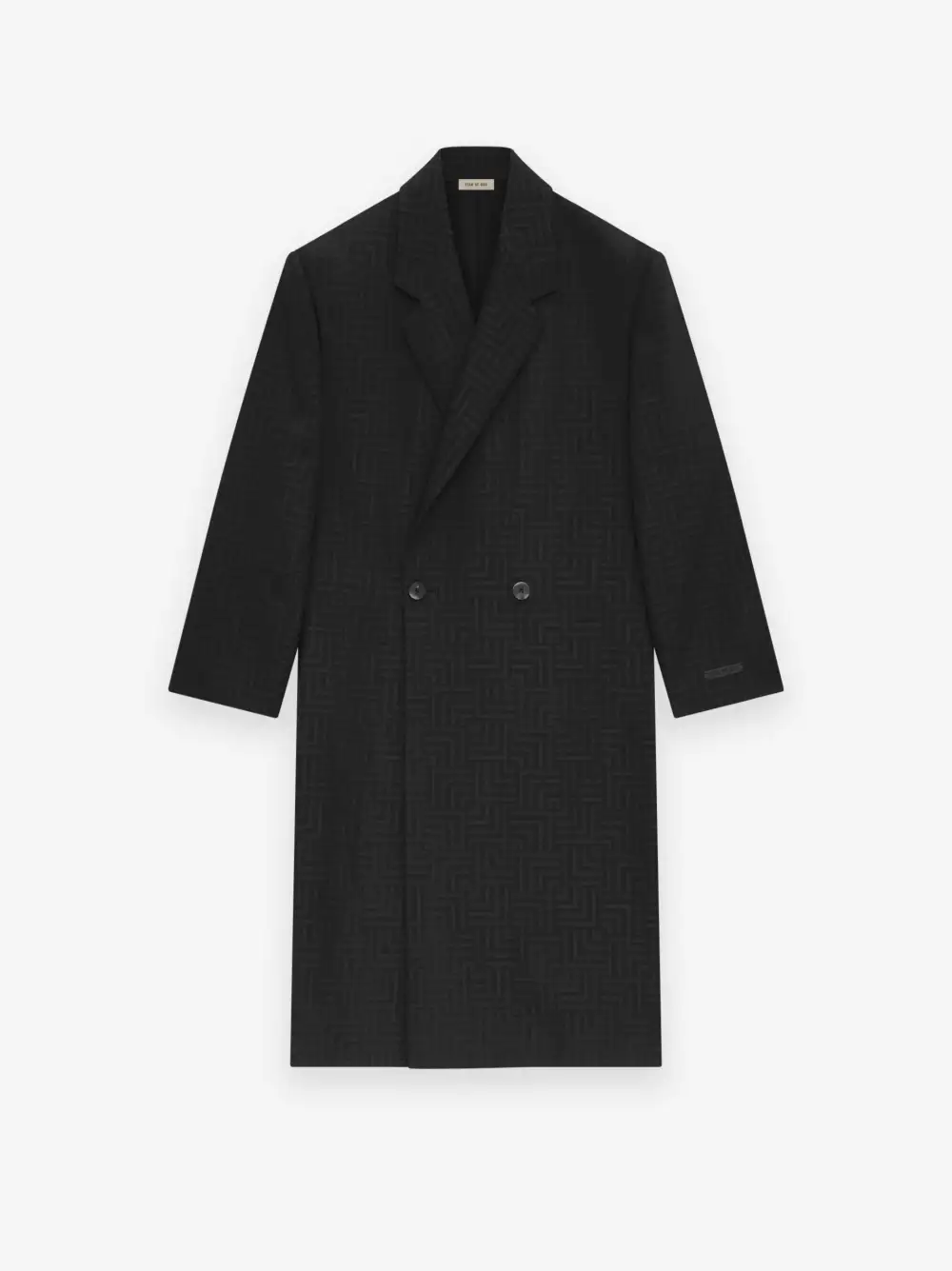 Wool Jacquard Classic Overcoat