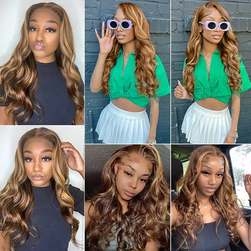 One Wig Two Styles | 4/27 Highlight Body Wave Wig 13x6 Lace Front Human Hair Wig