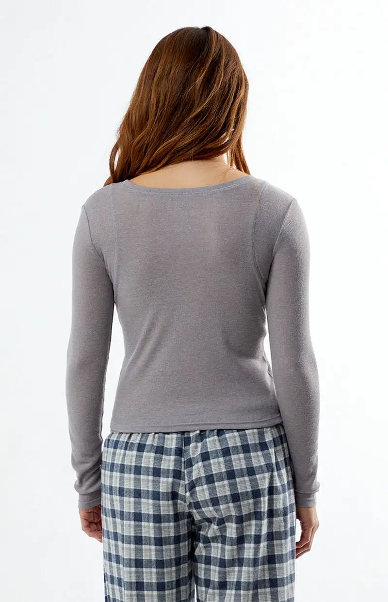 Est. PAC 1980 Ribbed Crew Neck Long Sleeve Top