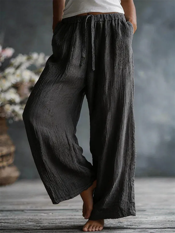 Women'S Simple Solid Color Multi Color Linen Blended Pants