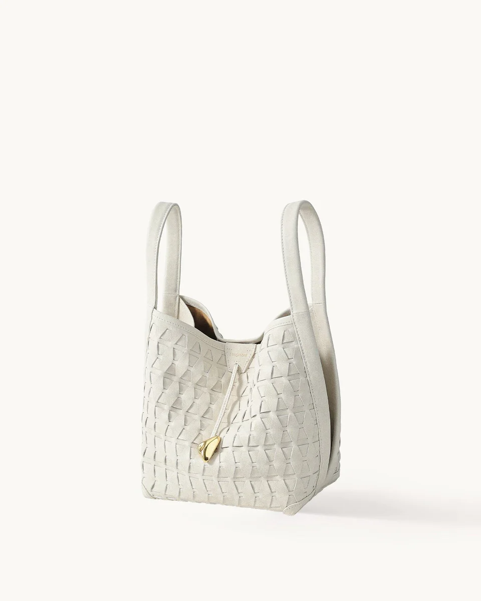 Lattice Bucket Bag - Cloud