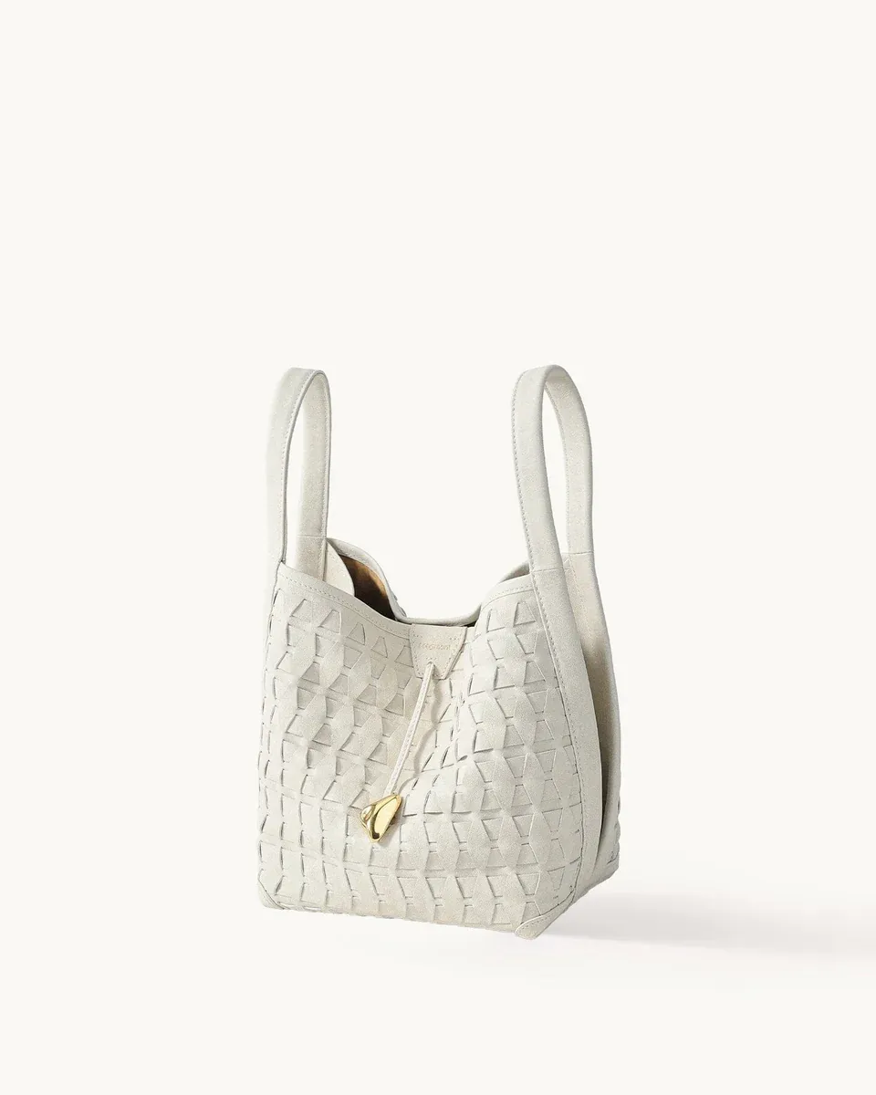 Lattice Bucket Bag - Cloud