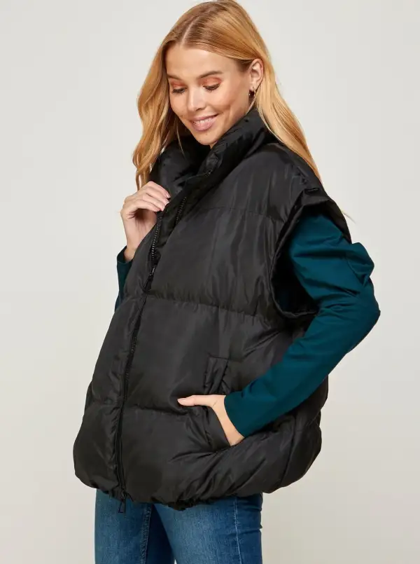 Wide Sleeve Puffer Vest