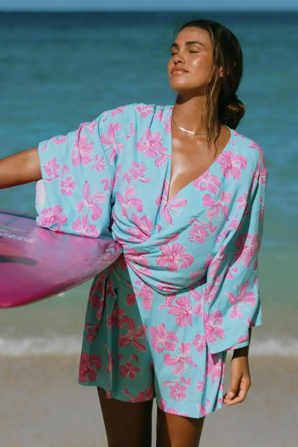 Kihei Front-Tie Kimono Top-Kihei