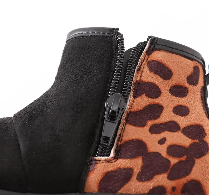 Split Cheetah Black Suede Booties