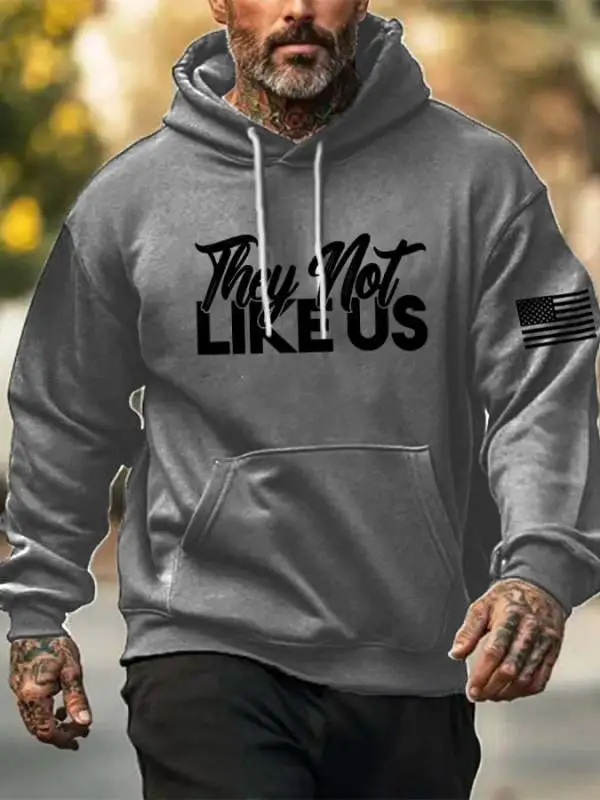 Men's They Not Like Us Casual Hoodie上报