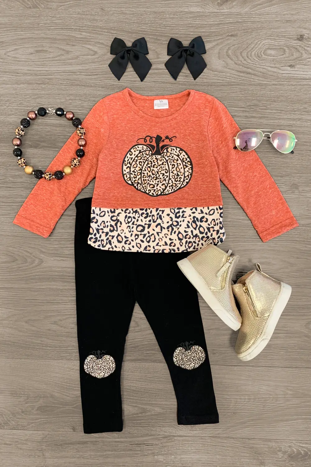 Rust Cheetah Pumpkin Legging Set