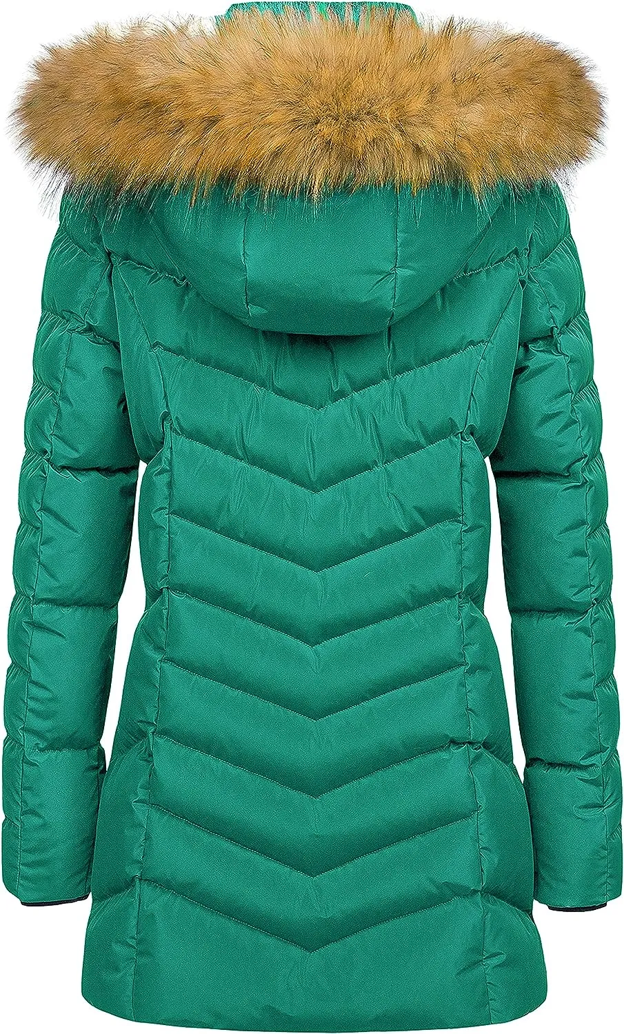 US Women's Winter Hooded Coat Waterproof Warm Long Puffer Jacket Parka