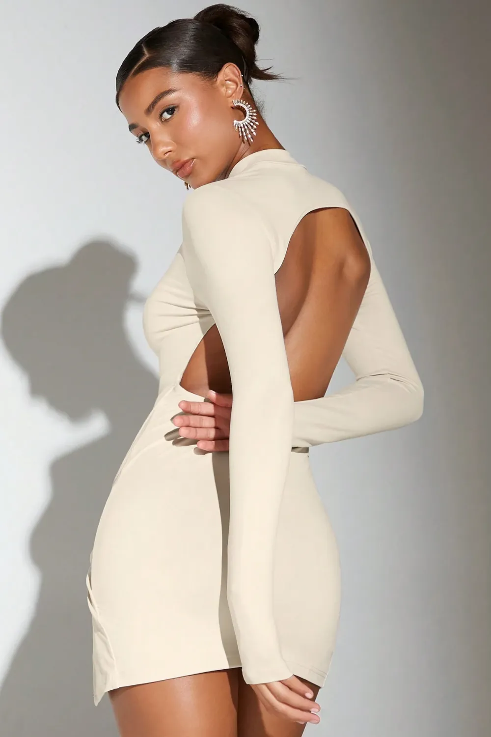 BAE Women's Long Sleeve Backless Dress