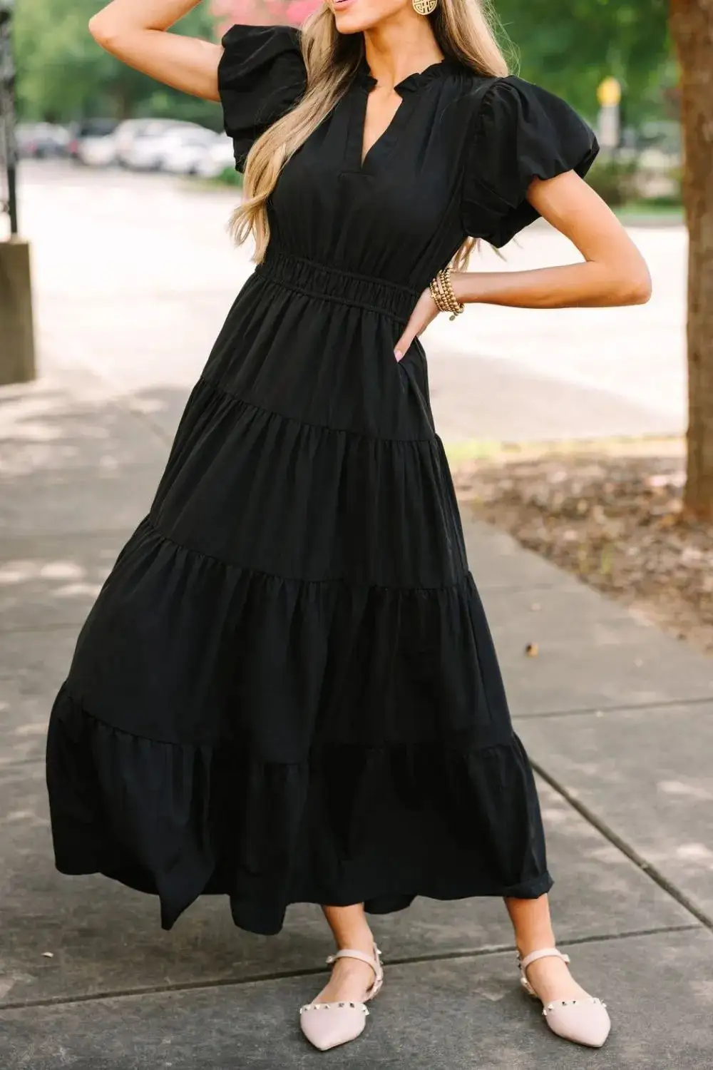 Modern Soft A-Line Maxi Dress