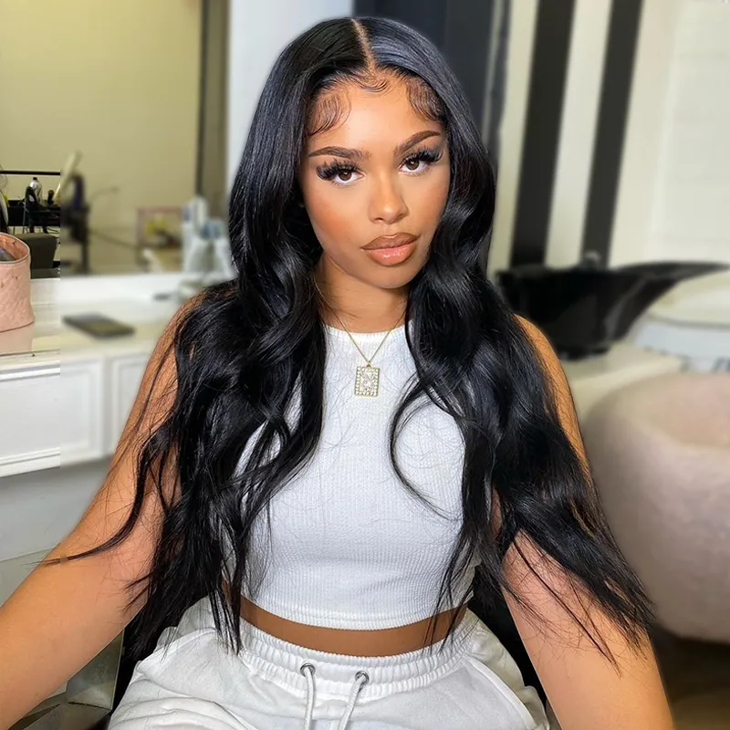 Sterly Body Wave Human Hair Bundles With  5x5 Lace Closure Remy Human Hair Bundles With Closure Frontal
