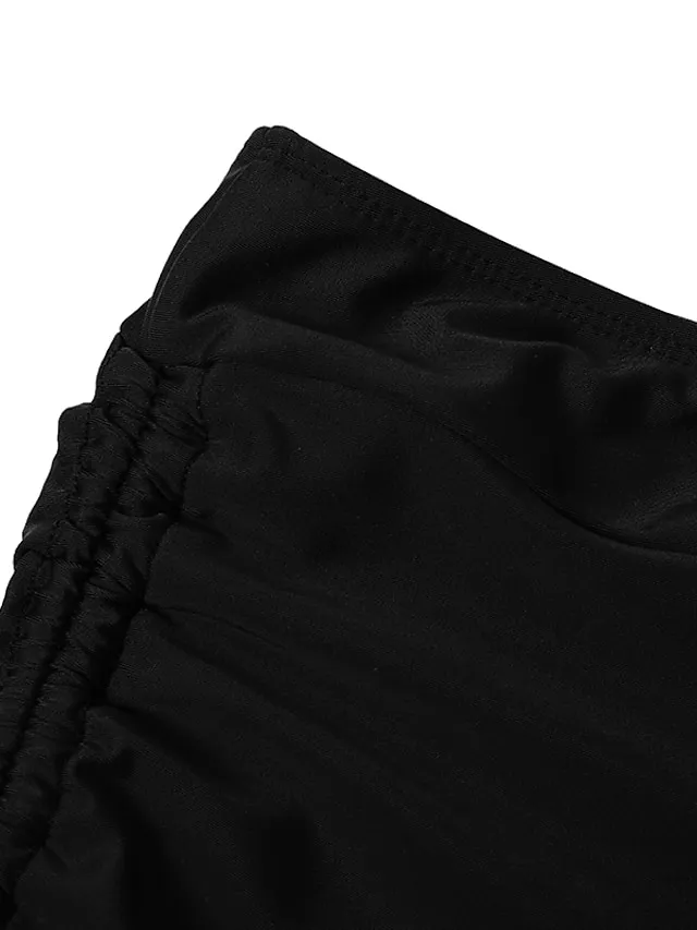 Women's Swimwear Bikini 2 Piece Plus Size Swimsuit Ruched Backless 2 Piece Open Back Slim Camouflage Pure Color Orange Padded V Wire Bathing Suits New Vacation Fashion