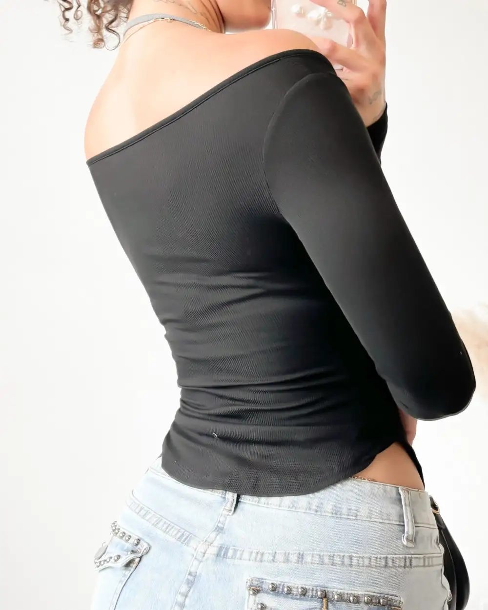 JULIANNA LONG SLEEVE TOP (BLACK)