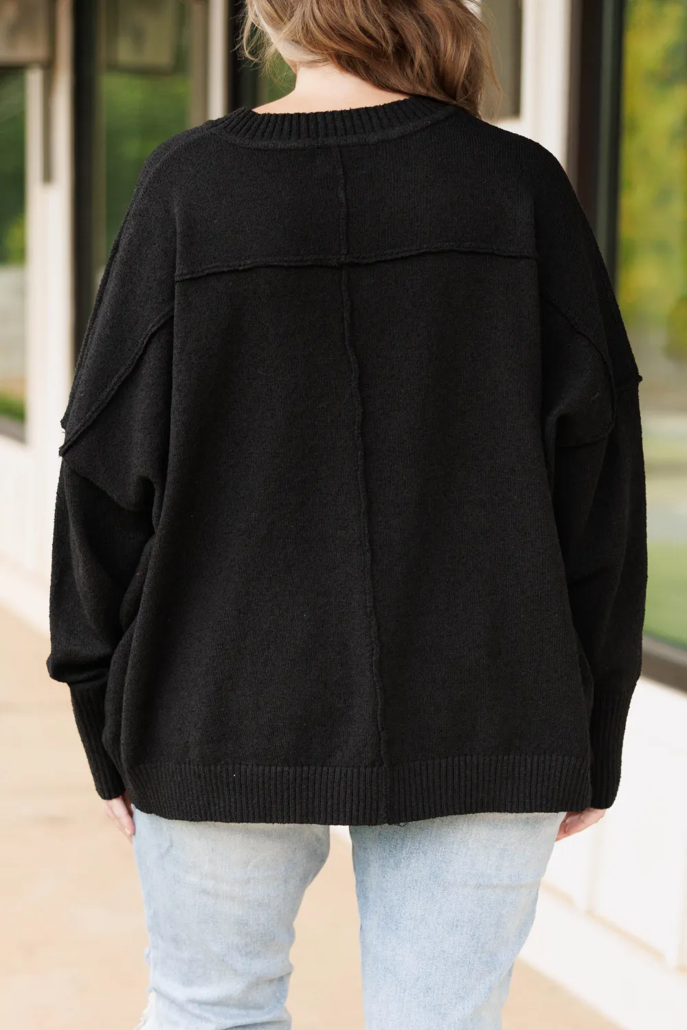 Hard To Move On Sweater, Black