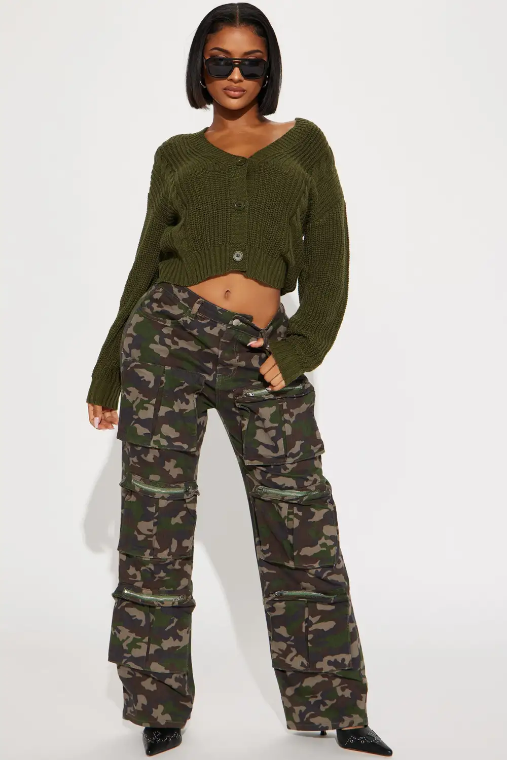 Choosin' You Cardigan - Olive