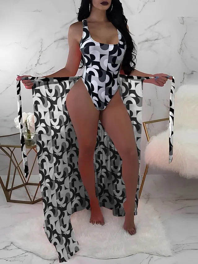 Women's Swimwear Bikini Normal Swimsuit 3-Piece Printing Graphic Floral Black Pink Blue Orange Rose Red Bathing Suits Sports Beach Wear Summer